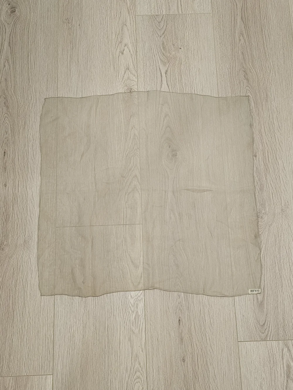 Vintage Vera Neumann Pure Silk Beige Square Scarf Hand Rolled 23x23